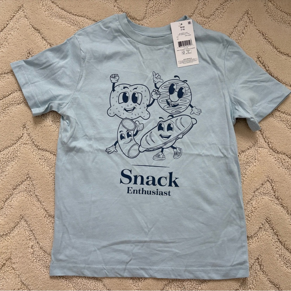 George Light Blue "Snack Enthusiast" Graphic Tee